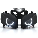 Motorcycle LED White Angel DRL Headlamp Phares Moto HID Projector Conversion Headlight Assembly For Honda CBR1000RR Proiettori - Image 2