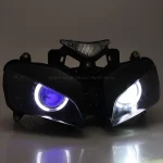 Motorcycle LED White Angel DRL Headlamp Phares Moto HID Projector Conversion Headlight Assembly For Honda CBR1000RR Proiettori - Image 3